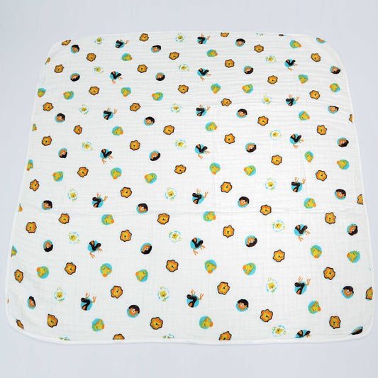 Animal Kingdom designed Baby Muslin Cotton Bath Towel/Baby Blanket/Swaddle