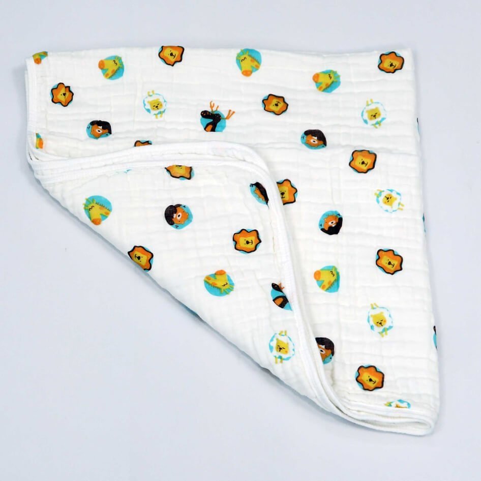 Animal Kingdom designed Baby Muslin Cotton Bath Towel/Baby Blanket/Swaddle