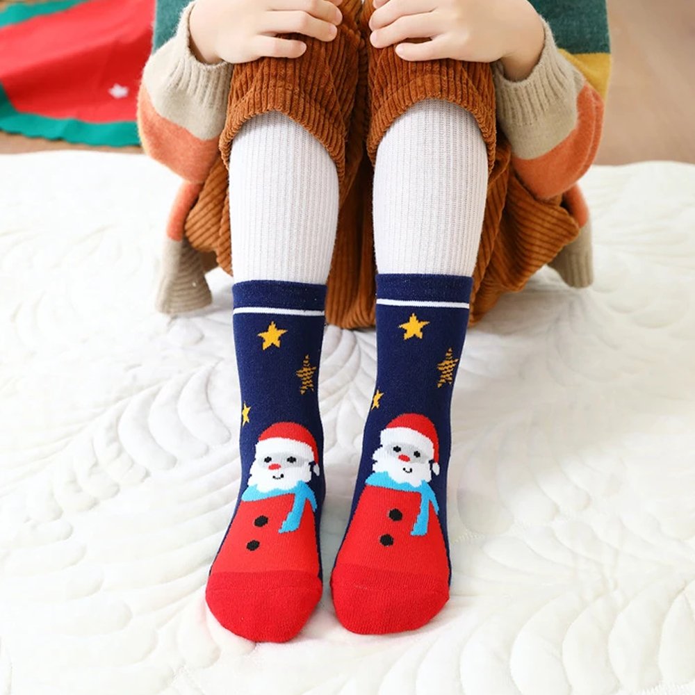 Assorted Festive Christmas Socks set of 5 pcs, Size Small 2year-4years - Little Surprise BoxAssorted Festive Christmas Socks set of 5 pcs, Size Small 2year-4years