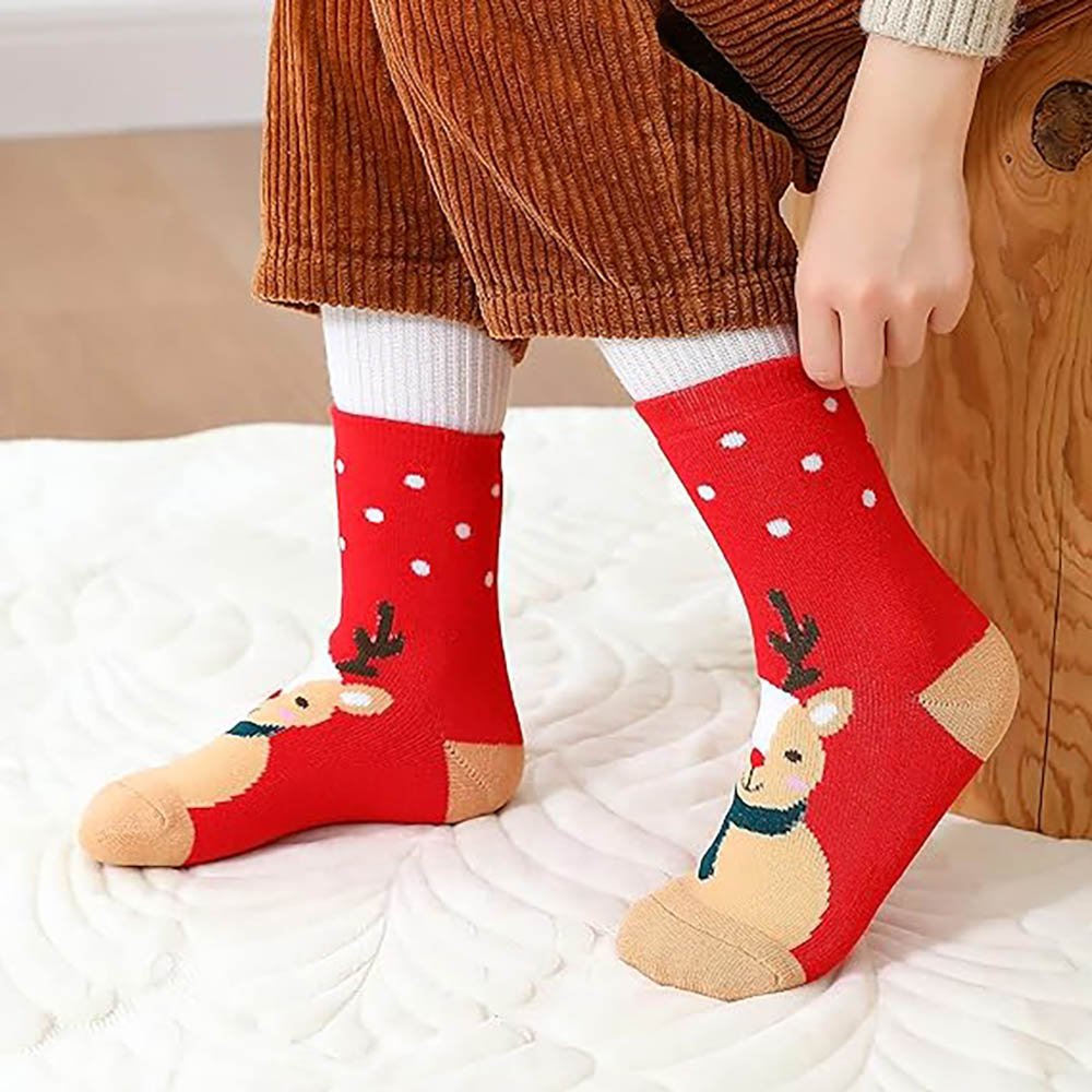 Assorted Festive Christmas Socks set of 5 pcs, Size Small 2year-4years - Little Surprise BoxAssorted Festive Christmas Socks set of 5 pcs, Size Small 2year-4years