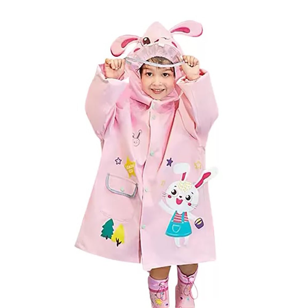 Baby Pink Rabbit Theme Raincoat for Kids - Little Surprise BoxBaby Pink Rabbit Theme Raincoat for Kids