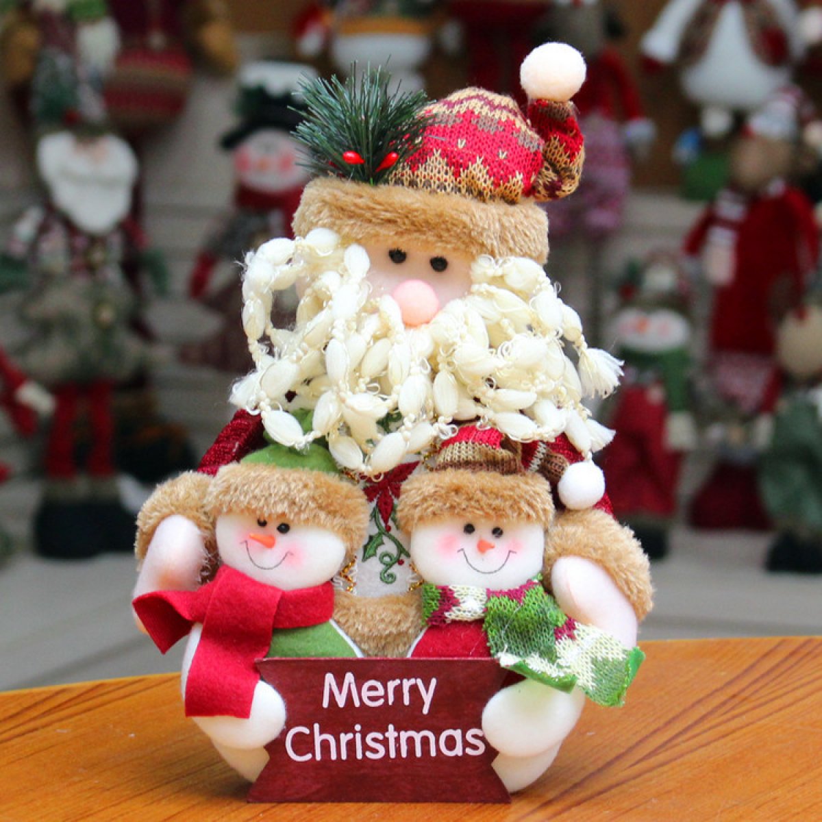 Big Belly Santa Trio Christmas Table Décor - Little Surprise BoxBig Belly Santa Trio Christmas Table Décor