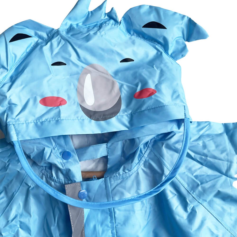 Big Blue Hippo Playsuit Raincoat - Little Surprise BoxBig Blue Hippo Playsuit Raincoat