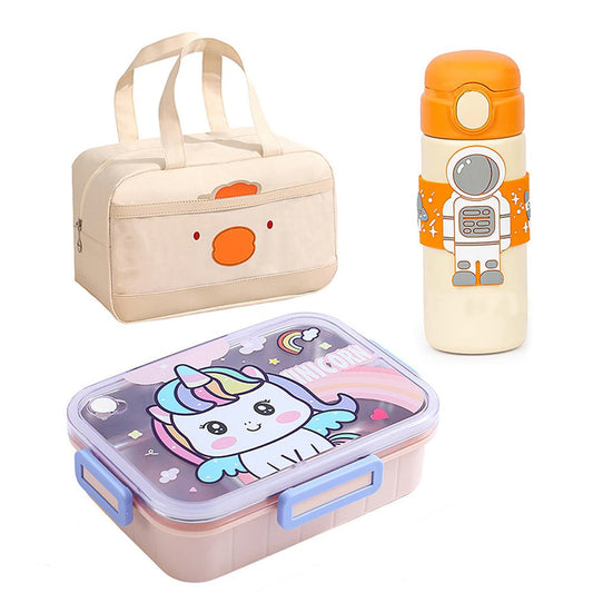 Big Uni Astro Lunch Box , Insulated Lunch Bag & Water Bottle chopsticks & spoon Combo Set of 5 for Kids - Little Surprise BoxBig Uni Astro Lunch Box , Insulated Lunch Bag & Water Bottle chopsticks & spoon Combo Set of 5 for Kids