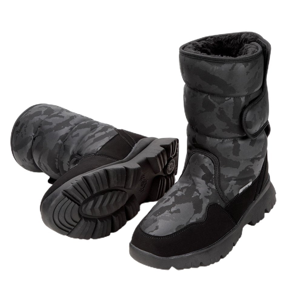Black Camouflage Mens Winter Snownboots