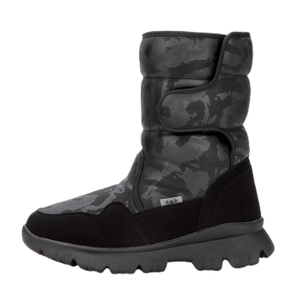 Black Camouflage Mens Winter Snownboots