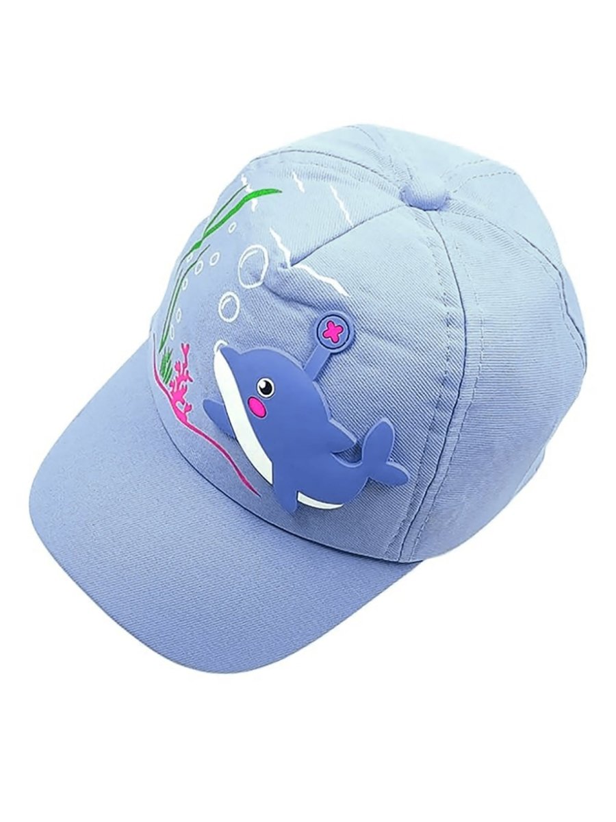 Blue 3d Dolphin Casual Cap for Kids - Little Surprise BoxBlue 3d Dolphin Casual Cap for Kids