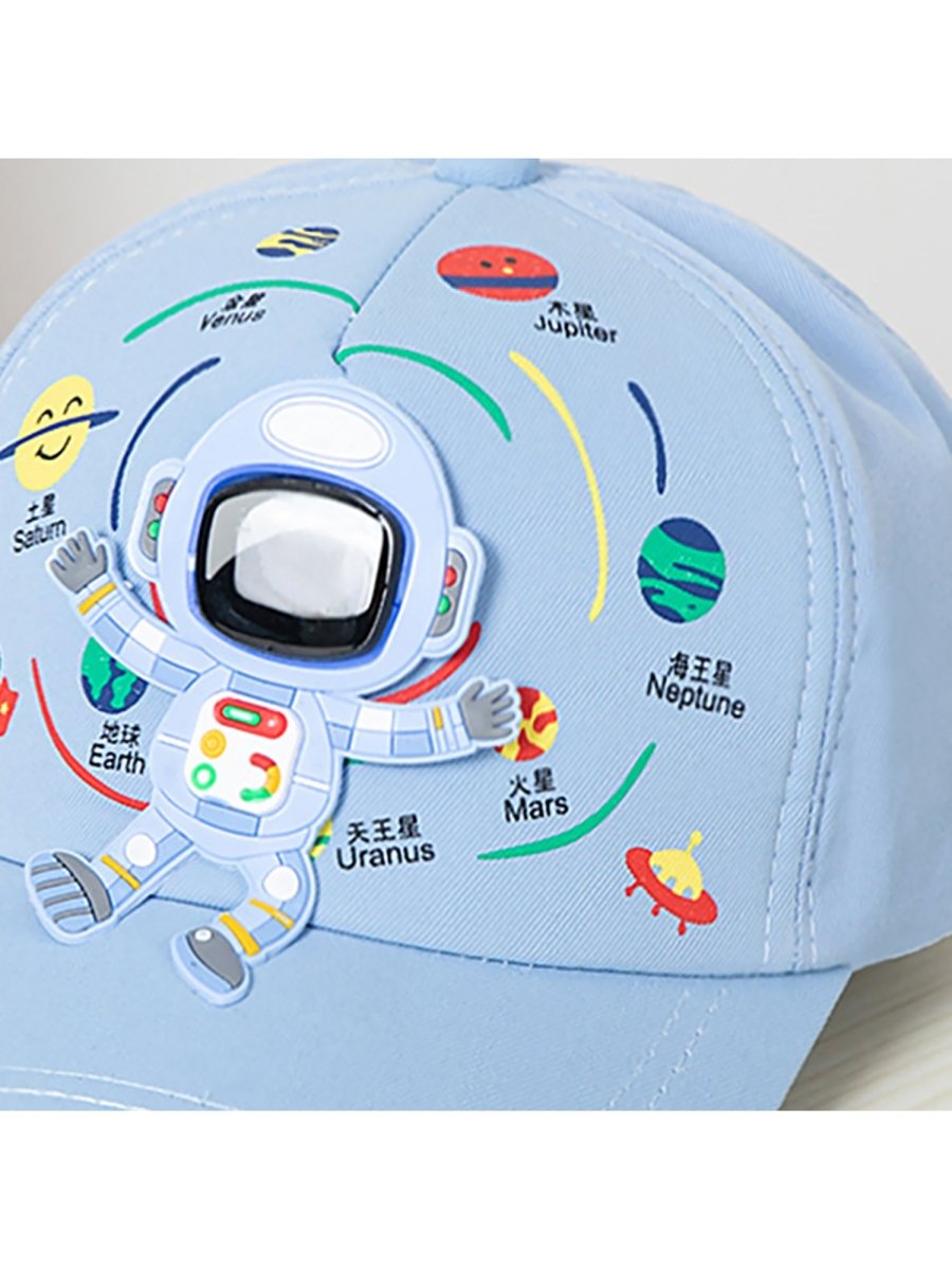 Blue 3d Floating Astro Casual Cap for Kids - Little Surprise BoxBlue 3d Floating Astro Casual Cap for Kids