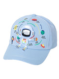 Blue 3d Floating Astro Casual Cap for Kids - Little Surprise BoxBlue 3d Floating Astro Casual Cap for Kids