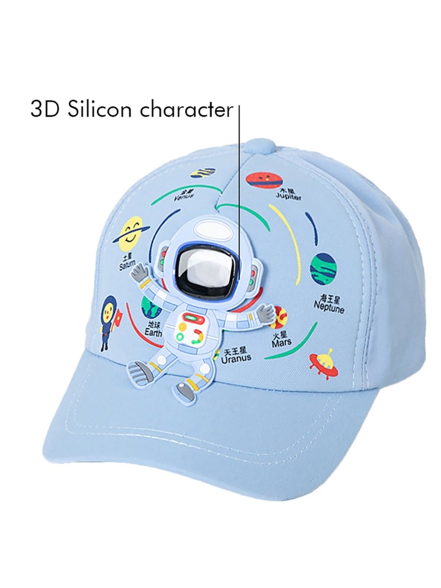 Blue 3d Floating Astro Casual Cap for Kids - Little Surprise BoxBlue 3d Floating Astro Casual Cap for Kids