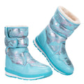 Blue and Silver Glam Women Winter Snowboots - Little Surprise BoxBlue and Silver Glam Women Winter Snowboots