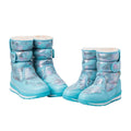 Blue and Silver Glam Women Winter Snowboots - Little Surprise BoxBlue and Silver Glam Women Winter Snowboots