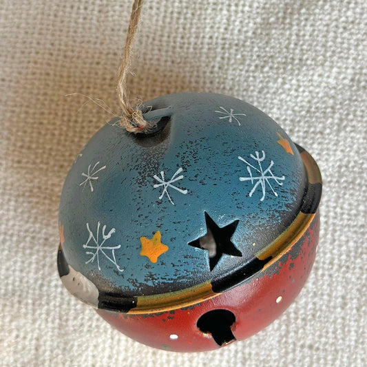 Blue & Brown Big Size Jingle Ball Tree Ornament - Little Surprise BoxBlue & Brown Big Size Jingle Ball Tree Ornament