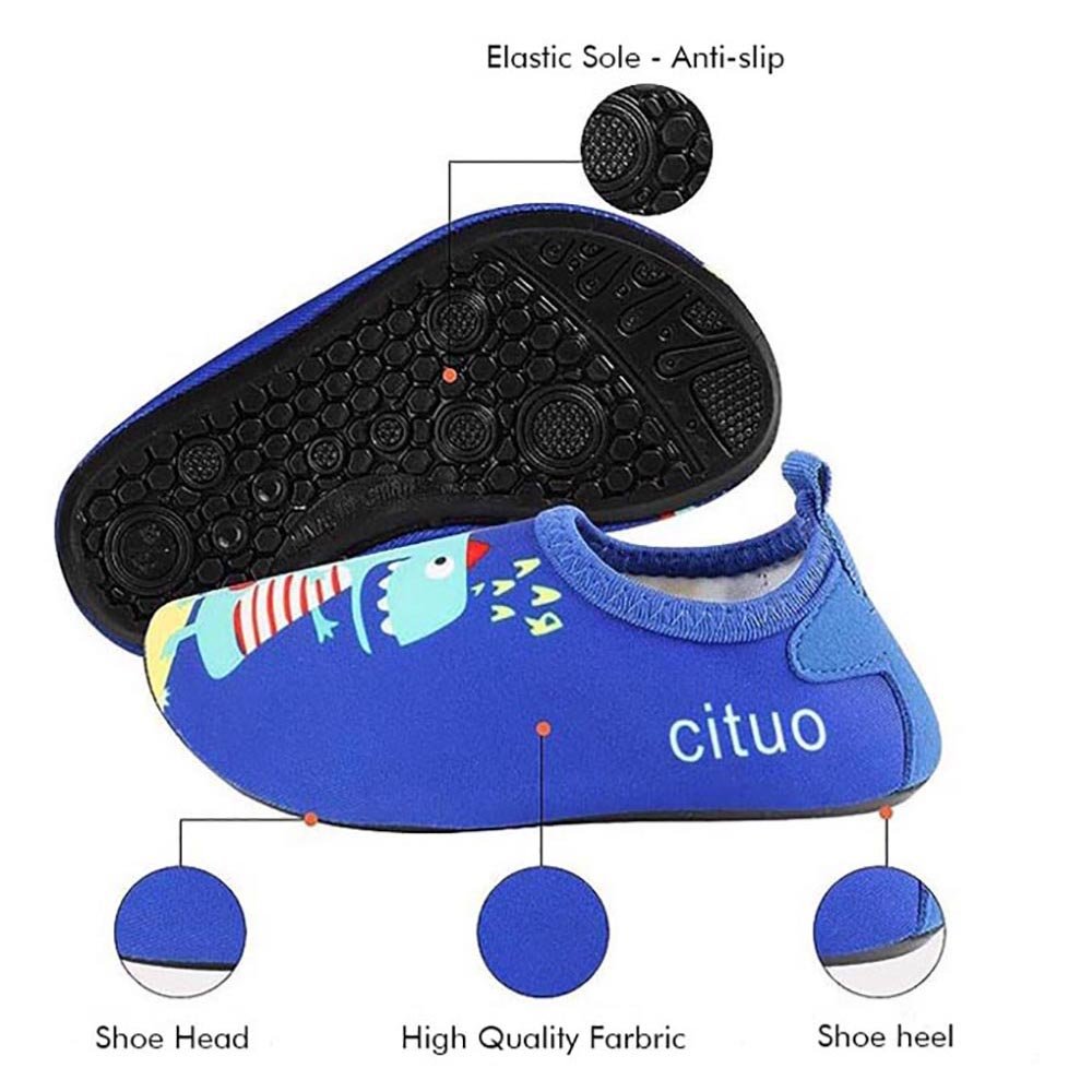 Blue Dino Non- slip, Quick dry Beach shoes for kids - Little Surprise BoxBlue Dino Non- slip, Quick dry Beach shoes for kids