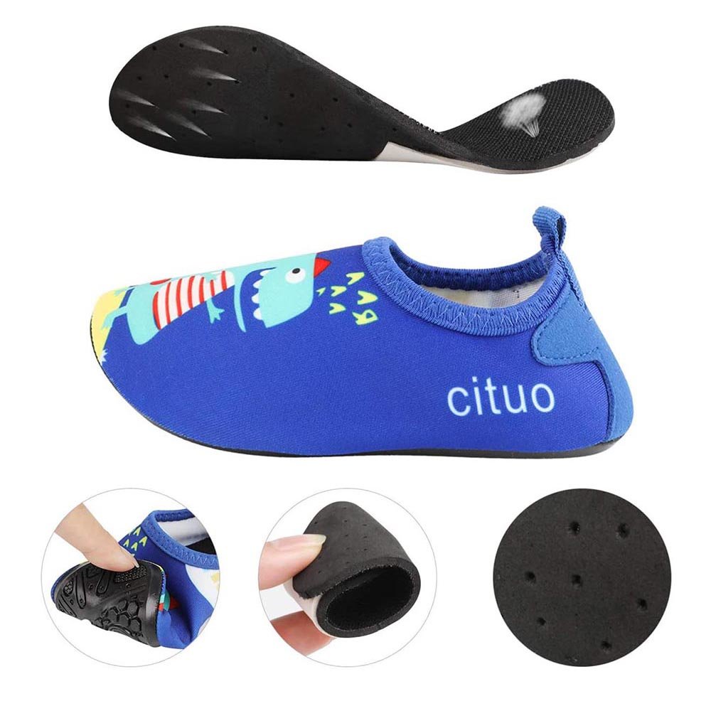 Blue Dino Non- slip, Quick dry Beach shoes for kids - Little Surprise BoxBlue Dino Non- slip, Quick dry Beach shoes for kids