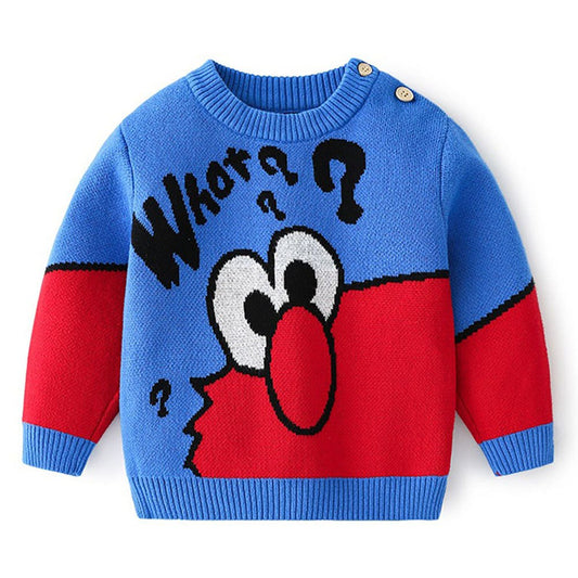 Blue Monster Theme Cardigan/Warmer/Sweater for Toddlers & Kids - Little Surprise BoxBlue Monster Theme Cardigan/Warmer/Sweater for Toddlers & Kids