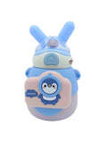 Blue Penguin Water Bottle with soft 3d Horns for Kids, 550ml - Little Surprise BoxBlue Penguin Water Bottle with soft 3d Horns for Kids, 550ml