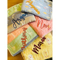 Blue Rainbow Clouds Print 3 pcs Combo of Muslin Blanket, Square Napkin and Burp Napkin Set - Little Surprise BoxBlue Rainbow Clouds Print 3 pcs Combo of Muslin Blanket, Square Napkin and Burp Napkin Set