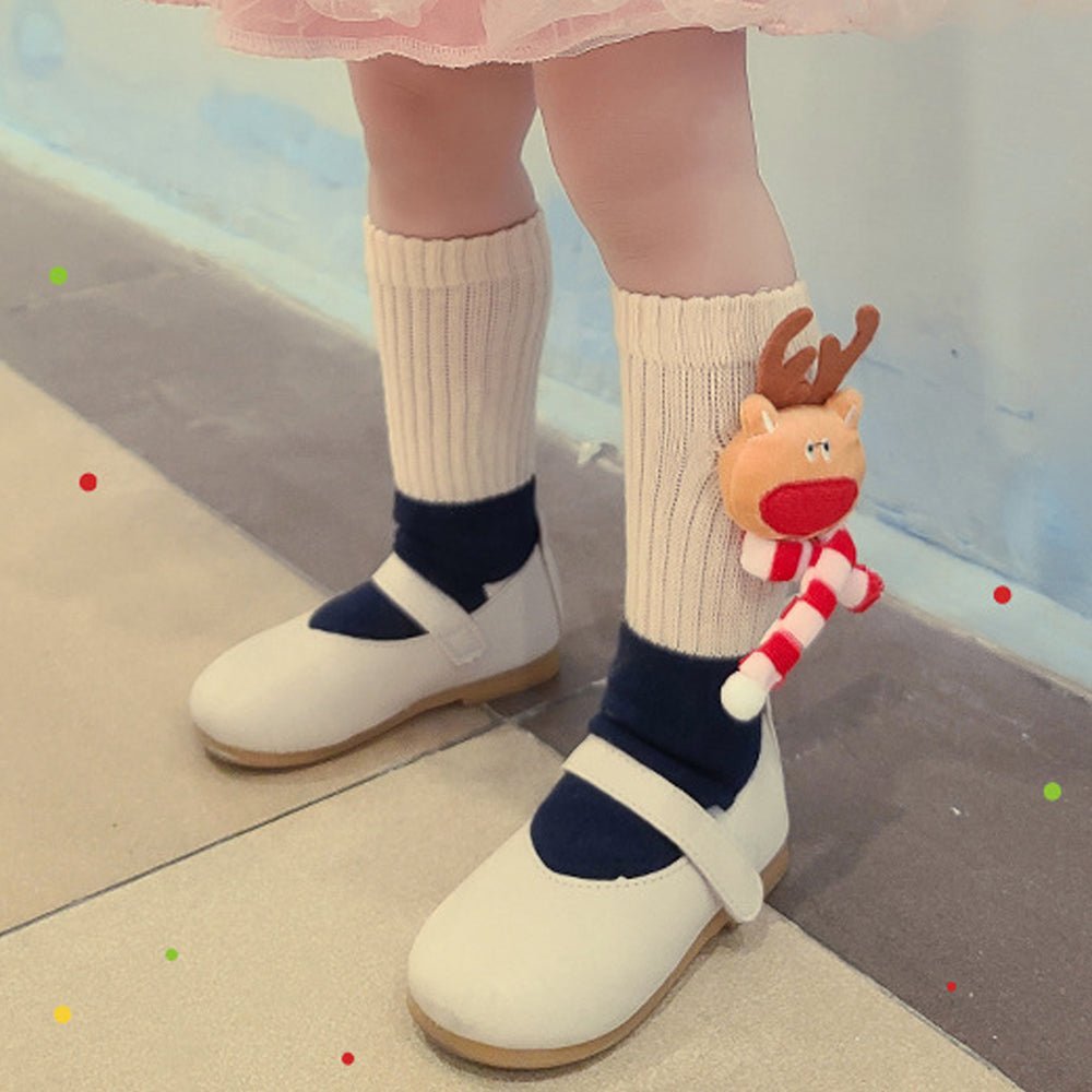Blue Reindeer 3d Pop up chrsitmas Ankle length socks for kids, Small, 3-5 years - Little Surprise BoxBlue Reindeer 3d Pop up chrsitmas Ankle length socks for kids, Small, 3-5 years
