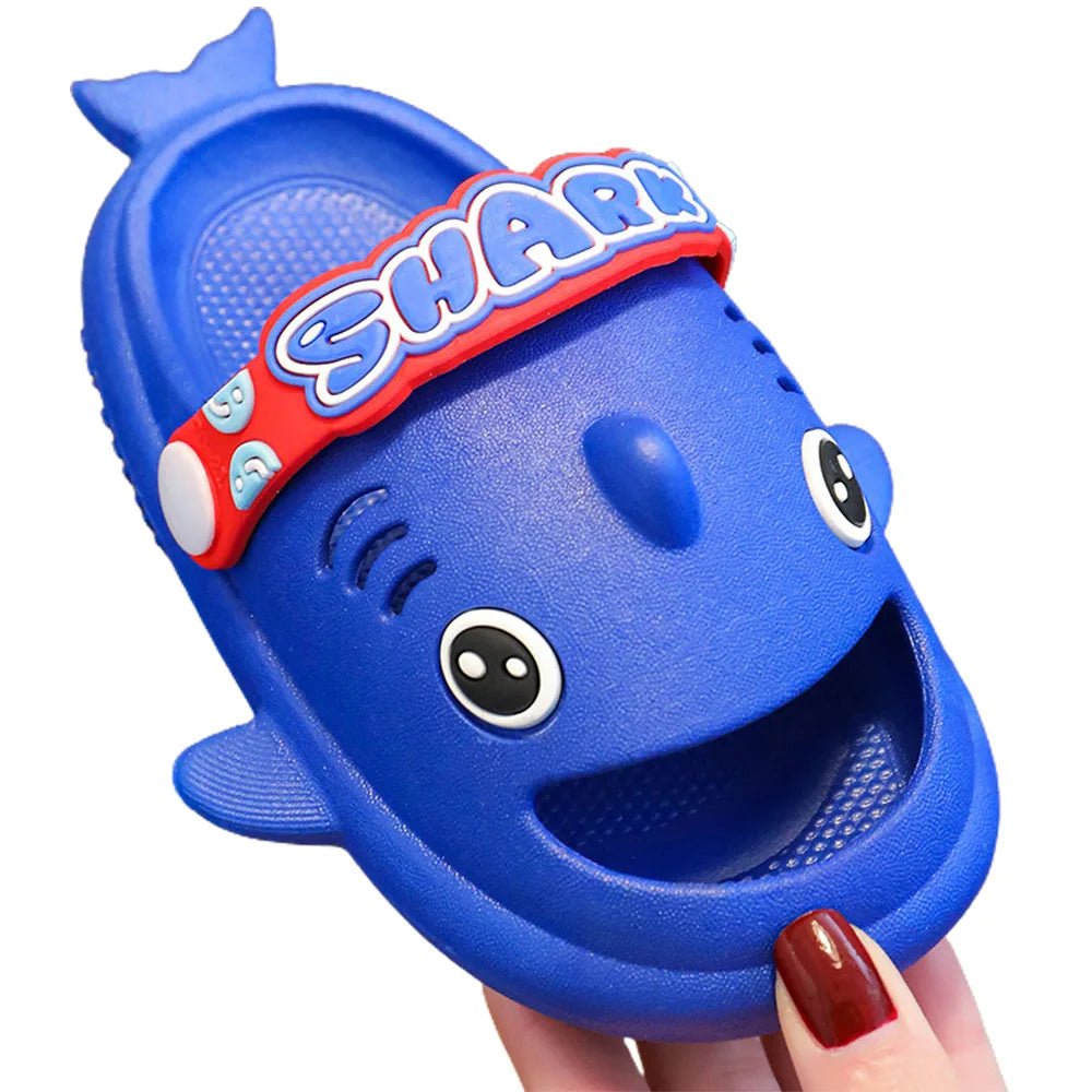 قبقاب Blue Shark سهل الارتداء، مناسب للصيف/الرياح الموسمية/الشاطئ للأطفال الصغار والأطفال، للجنسين