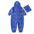 Blue Space Theme All Over Jumpsuit / Playsuit Raincoat for Kids - Little Surprise BoxBlue Space Theme All Over Jumpsuit / Playsuit Raincoat for Kids