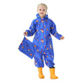 Blue Space Theme All Over Jumpsuit / Playsuit Raincoat for Kids - Little Surprise BoxBlue Space Theme All Over Jumpsuit / Playsuit Raincoat for Kids