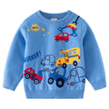 Blue Toeing Car Theme Cardigan/Warmer/Sweater for Toddlers & Kids - Little Surprise BoxBlue Toeing Car Theme Cardigan/Warmer/Sweater for Toddlers & Kids