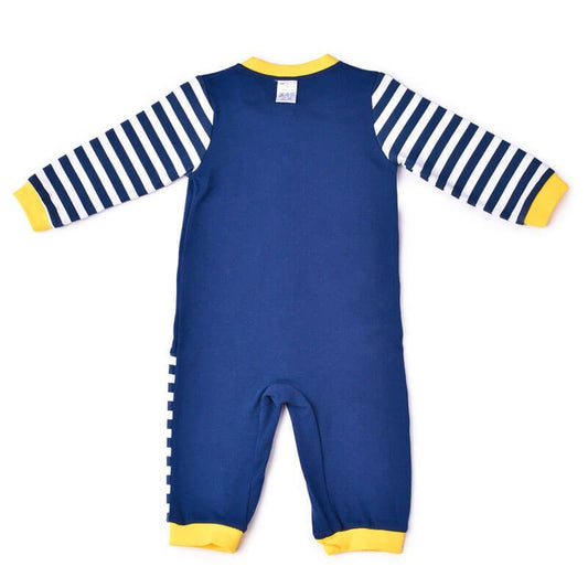 Blue with White Strips and Yellow Giraffe Print, 2-3 years Unisex Kids Wear