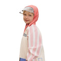 Bold Geometric Print Cream & Pink Raincoat for Kids - Little Surprise BoxBold Geometric Print Cream & Pink Raincoat for Kids