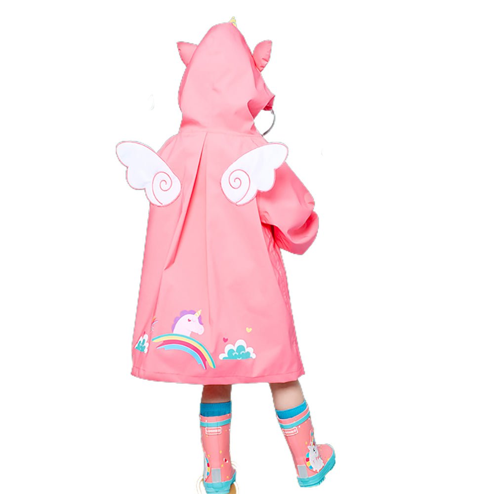 Bright Pink Magical Unicorn Theme Raincoat for Kids - Little Surprise BoxBright Pink Magical Unicorn Theme Raincoat for Kids