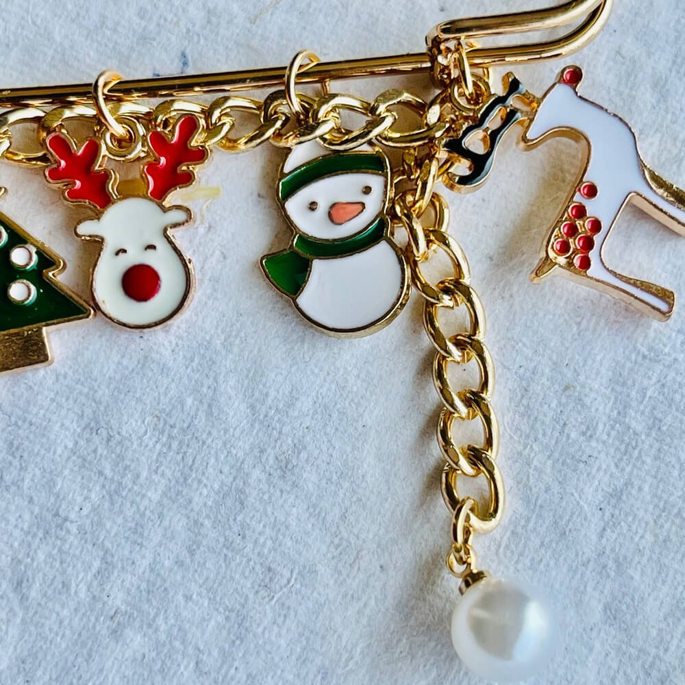 Christmas 3 piece earrings accessories party wear, Full Reindeer hanging , Pearl studs, crescent Moon stud - Little Surprise BoxChristmas 3 piece earrings accessories party wear, Full Reindeer hanging , Pearl studs, crescent Moon stud