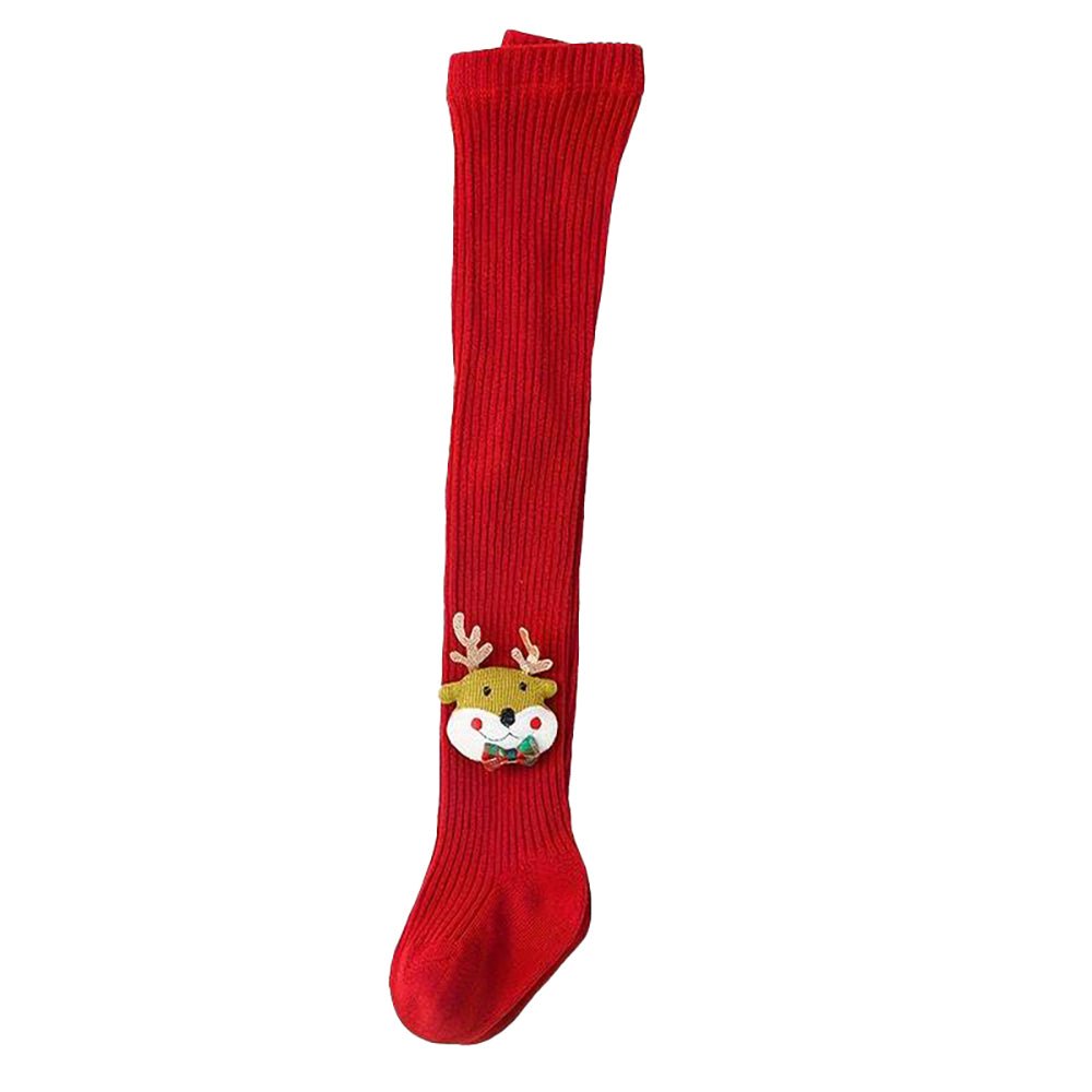 Christmas Reindeer Red & Gold Stockings for Christmas Party, Small 1-2 years - Little Surprise BoxChristmas Reindeer Red & Gold Stockings for Christmas Party, Small 1-2 years