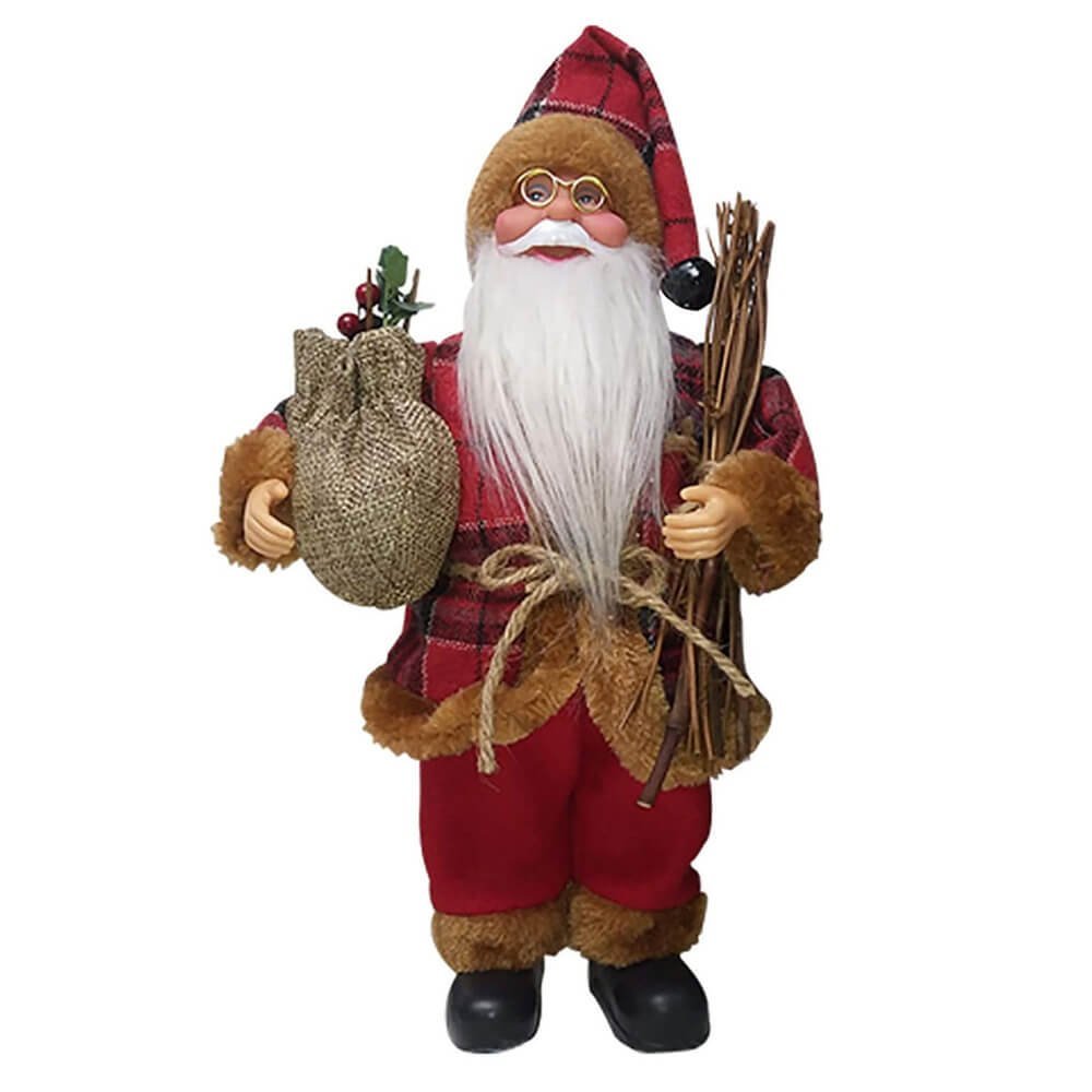 Classic Plaid outfit Self Standing Santa Claus Christmas Table Decor - Little Surprise BoxClassic Plaid outfit Self Standing Santa Claus Christmas Table Decor
