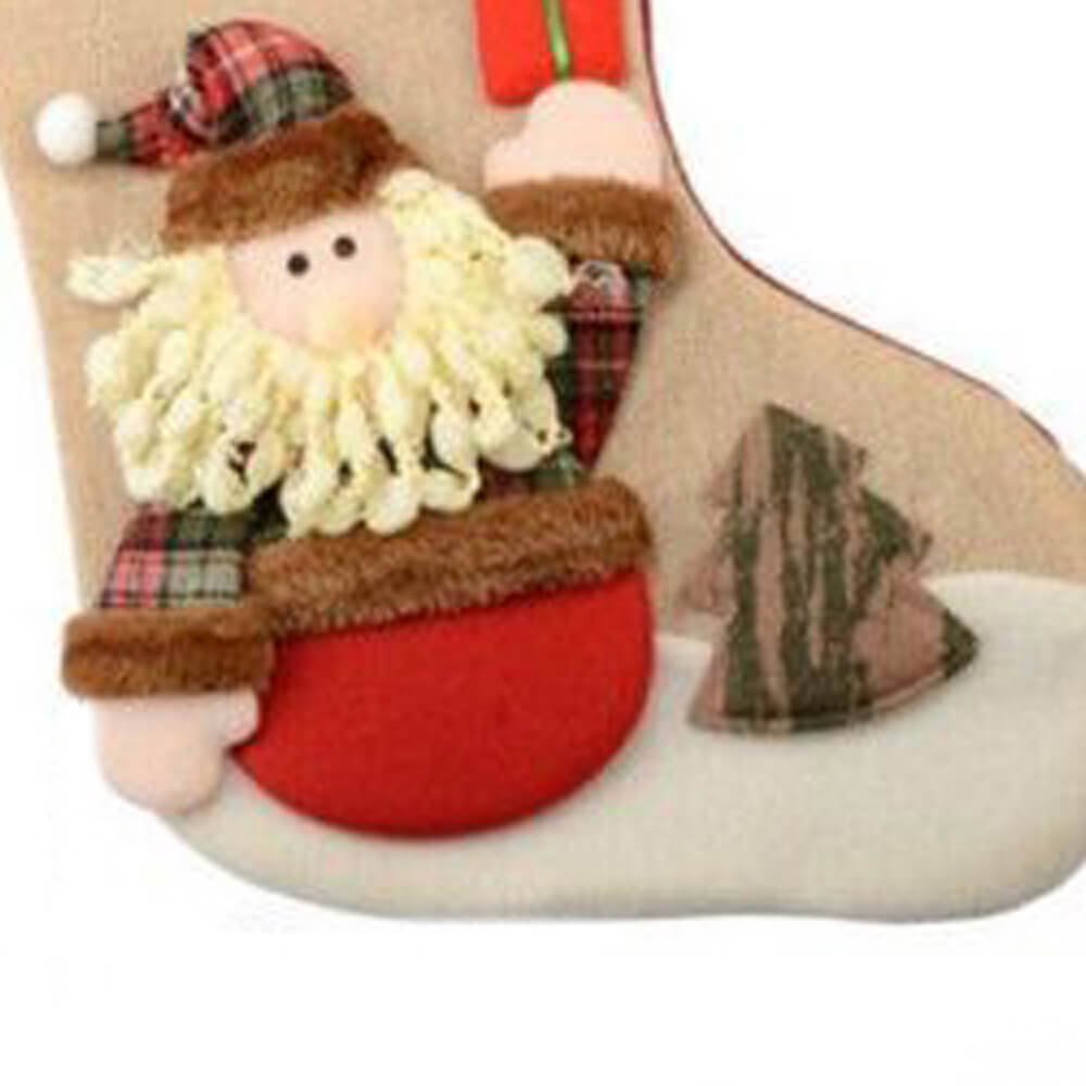Cream Snowfall Jute & Checks Style Santa - Little Surprise BoxCream Snowfall Jute & Checks Style Santa