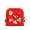 Crimson Red Winged Mini Movable Trinkets Fashion Backpack - Little Surprise BoxCrimson Red Winged Mini Movable Trinkets Fashion Backpack