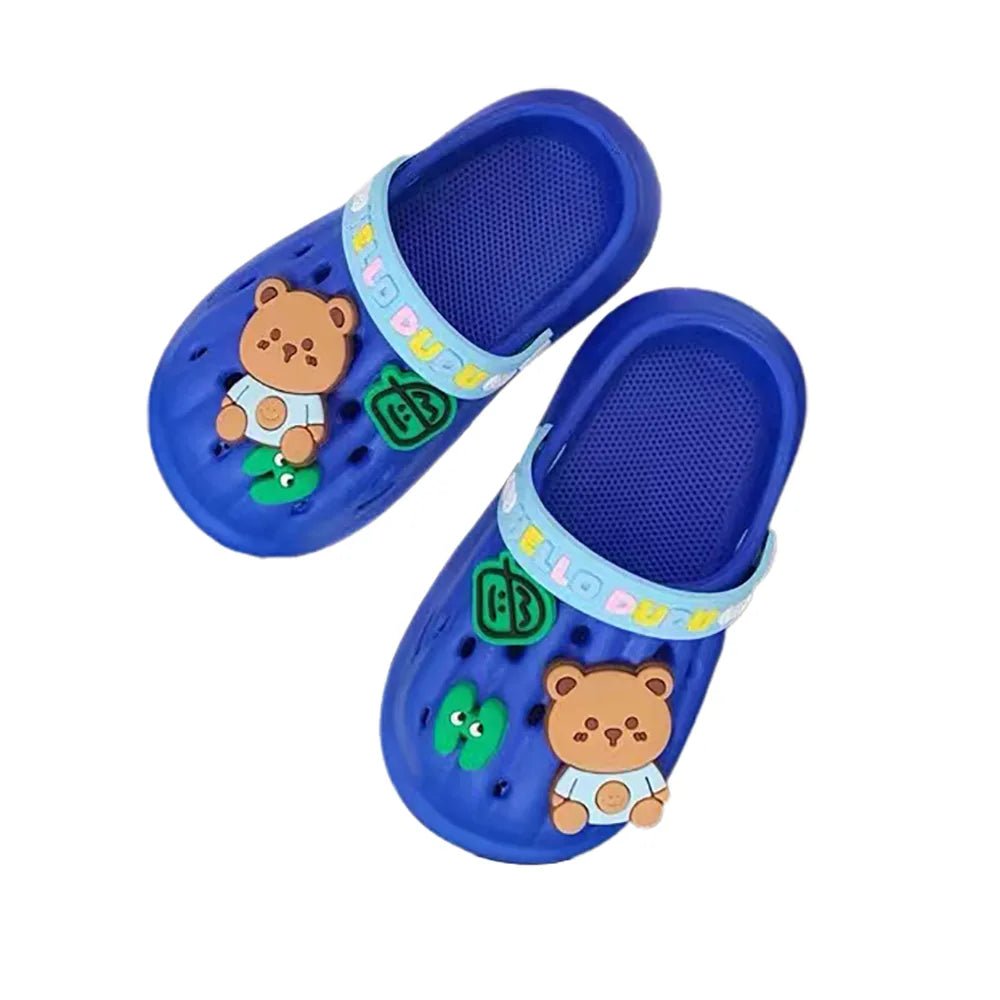 حذاء Big Bear سهل الارتداء باللون الأزرق الداكن والأزرق الفاتح، مناسب للصيف/الرياح الموسمية/الشاطئ للأطفال الصغار والأطفال، للجنسين