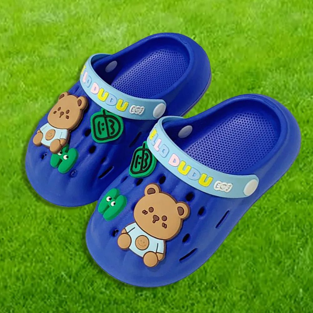 حذاء Big Bear سهل الارتداء باللون الأزرق الداكن والأزرق الفاتح، مناسب للصيف/الرياح الموسمية/الشاطئ للأطفال الصغار والأطفال، للجنسين