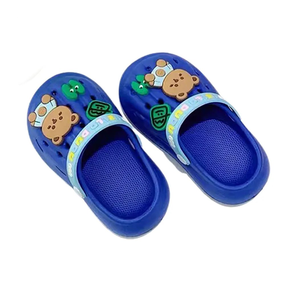 حذاء Big Bear سهل الارتداء باللون الأزرق الداكن والأزرق الفاتح، مناسب للصيف/الرياح الموسمية/الشاطئ للأطفال الصغار والأطفال، للجنسين