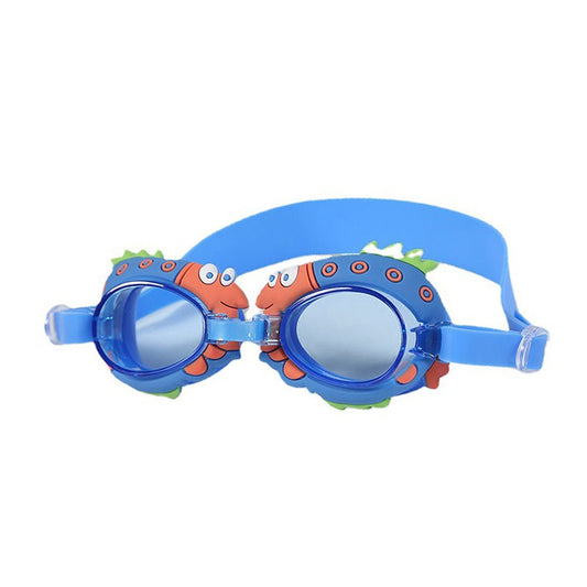 Dark Blue Spiky Frame UV protected anti-fog unisex swimming goggles for Kids - Little Surprise BoxDark Blue Spiky Frame UV protected anti-fog unisex swimming goggles for Kids
