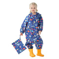 Dark Blue Starry Planets Theme All Over Jumpsuit / Playsuit Raincoat for Kids - Little Surprise BoxDark Blue Starry Planets Theme All Over Jumpsuit / Playsuit Raincoat for Kids