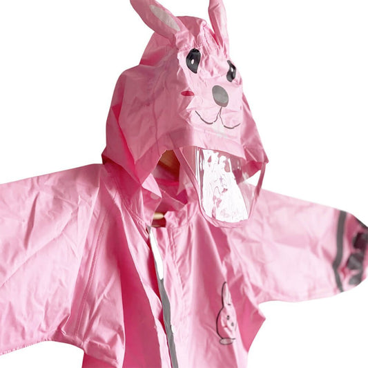 Delighted Pink Bunny Playsuit Raincoat - Little Surprise BoxDelighted Pink Bunny Playsuit Raincoat