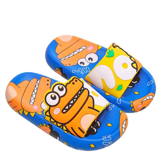 Dino Blue & Yellow Slip on Clogs, Summer/Monsoon/ Beach Footwear for Toddlers and Kids, Unisex - Little Surprise BoxDino Blue & Yellow Slip on Clogs, Summer/Monsoon/ Beach Footwear for Toddlers and Kids, Unisex