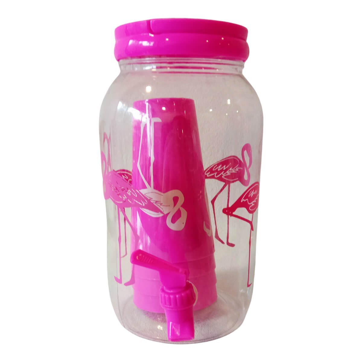 Flamingo Water Dispenser with 4 Glasses