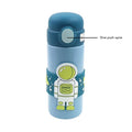 Green Band Astronaut Stainless Steel Kids Water Bottle, 500 ml - Little Surprise BoxGreen Band Astronaut Stainless Steel Kids Water Bottle, 500 ml