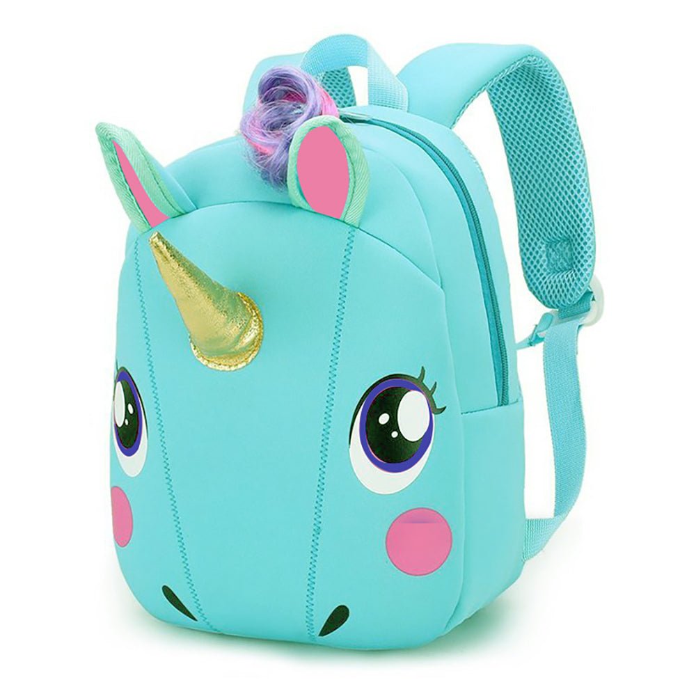 Green Curl Neoprene Unicorn Backpack for Toddlers - Little Surprise BoxGreen Curl Neoprene Unicorn Backpack for Toddlers
