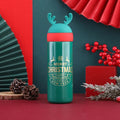 Green Reindeer Antler Stainless Steel sleek Christmas Water Bottle for Kids, 330 ml - Little Surprise BoxGreen Reindeer Antler Stainless Steel sleek Christmas Water Bottle for Kids, 330 ml