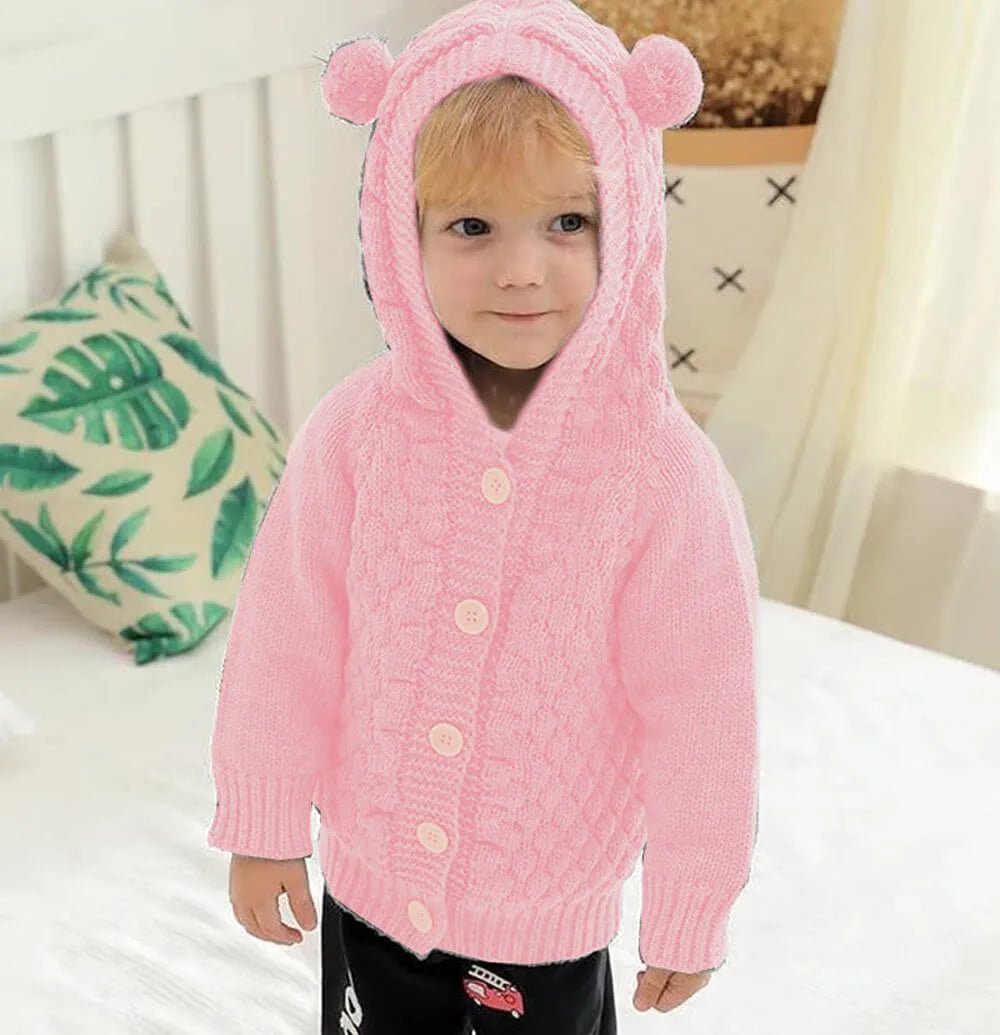 Pink cardigan baby hot sale