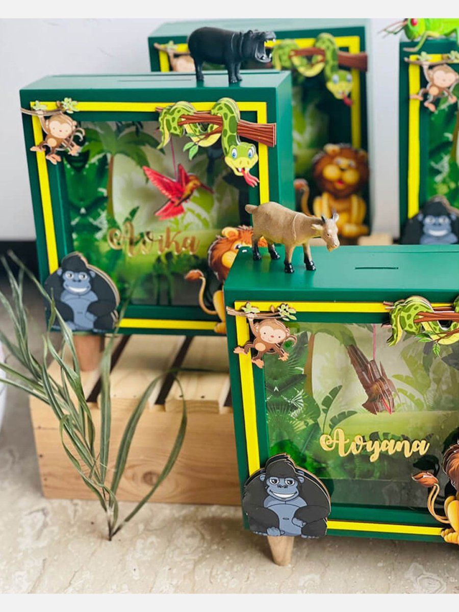 Jungle Safari Piggy Bank - Little Surprise BoxJungle Safari Piggy Bank