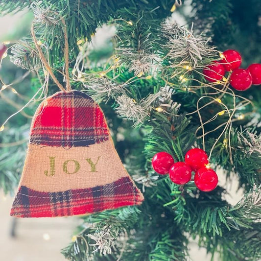 Jute Joy Bell Christmas Tree Ornament