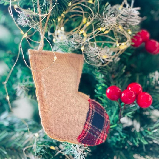 Jute Stockings Christmas Tree Ornament
